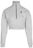 Ocala Cropped Half-Zip Sweatshirt - Gray - XS Gorilla Wear