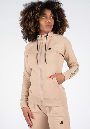 Cropped beige hoodie outlet