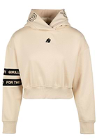 Tracey Cropped Hoodie - Beige - XS Gorilla Wear