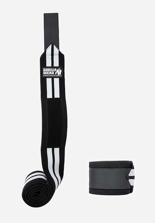 Knee Wraps - Black/White - 200CM Gorilla Wear