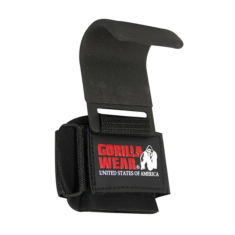 Weight Lifting Hooks - Black Gorilla Wear Weight Lifting Hooks - Black Gorilla Wear