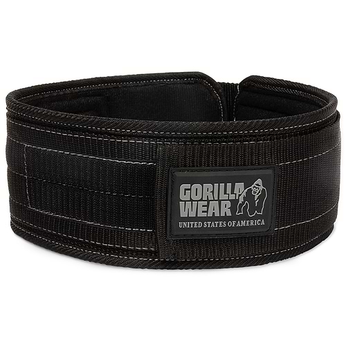 Gorilla Wear 4 Inch Leather Lifting Belt - Black Gorilla Wear