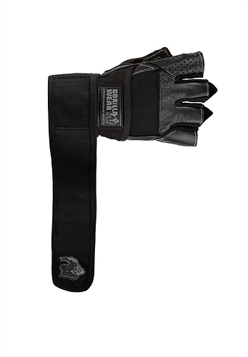 Dallas Wrist Wrap Gloves - Black - XL Gorilla Wear