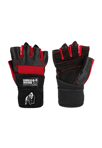 Palm Grip Pads - Black/Red Gorilla Wear