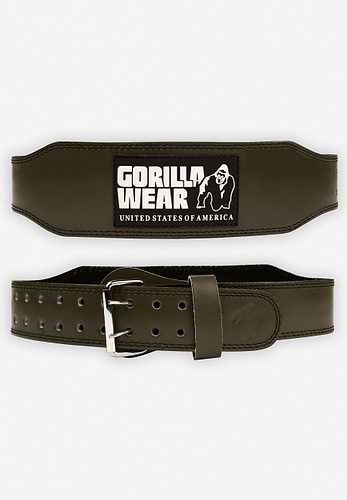 Gorilla Wear 4 Inch Padded Leather Lifting Belt - Black/Red - 2XL