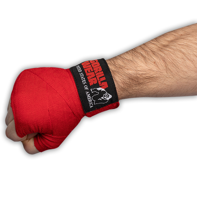 Boxing Hand Wraps Red 4m Gorilla Wear