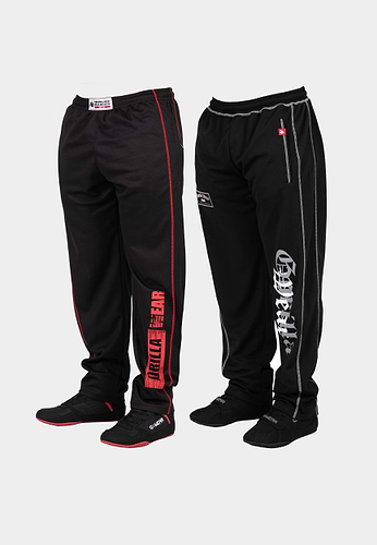 Wallace Mesh Pants - Black/Red - S/M Gorilla Wear