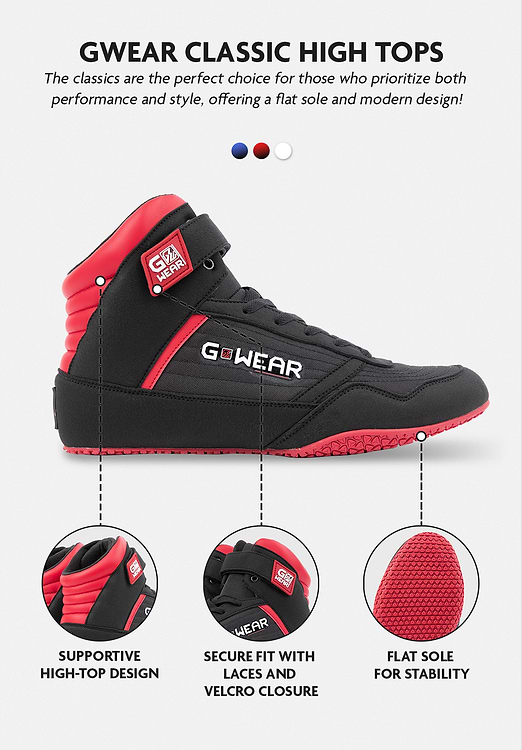 Gwear Classic High Tops - Black/Red - EU 36 Gorilla Wear display picture 3