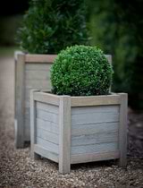 Square Wooden Planter - 40cm