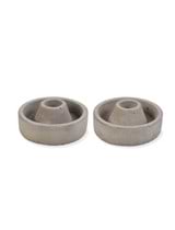 Set of 2 Candle Holders - Short - Grey