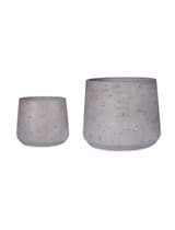Set of 2 Stratton Tapered Pots - Stone