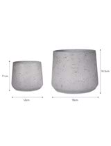 Set of 2 Stratton Tapered Pots - Stone