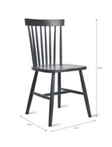 Spindle Back Chair - Carbon