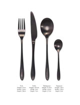16 Piece Cutlery Set - Black