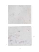Set of 2 Marble Placemats - White