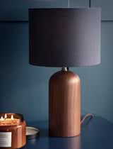 Kingsbury Walnut Table Lamp - Ink