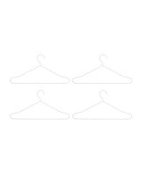 Set of 4 Clothes Hangers - Lily White