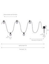 Solar Festoon Linear Lights - Smoked - 10 Bulbs