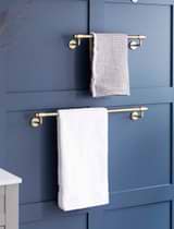 Novello Towel Rail in Antique Brass - large