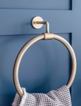 Novello Towel Ring in Antique Brass - Iron