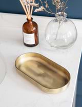 Novello Bathroom Tray in Antique Brass - Iron
