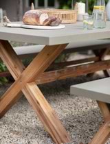 Burford Table and Bench Set - Natural - Large