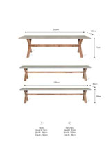 Burford Table and Bench Set - Natural - Large
