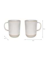 Pair of Tall Holwell Mugs - White
