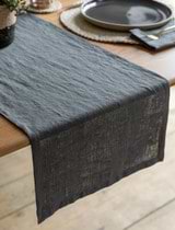 Linen Table Runner - Charcoal