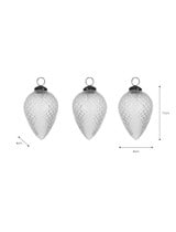 Set of 3 Elkstone Baubles - Clear
