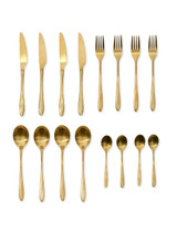 16 Piece Cutlery Set - Brass