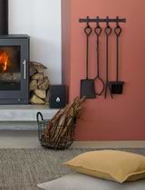 Fireside Set of 4 Tools on a Wall Rack