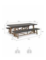 Chilford Table & Bench Set - Large