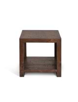 Fawley Chevron Side Table - Antique Brown