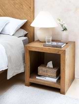 Fawley Chevron Side Table - Natural