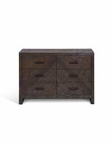 Fawley Chevron Chest of Drawers - Antique Brown
