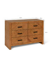 Fawley Chevron Chest of Drawers - Natural
