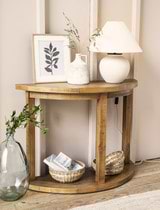 Oxhill Curved Console Table Natural