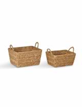 Set of 2 Bilberry Woven Baskets - Rectangle