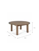 Porthallow Round Dining Table Large Natural