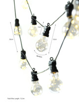 Festoon Classic Lights - Black - 20 Bulbs