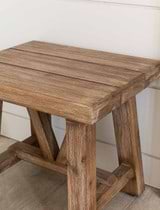 Chilford Solid Wood Stool Side Table