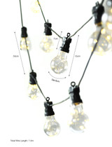 Festoon Classic Lights - Black - 10 Bulbs