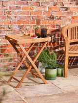 Hidcote Teak Butlers Tray & Folding Stand