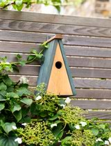 Littleworth Bird House | Olive Green | Pine Wood