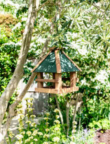 Littleworth Bird Feeder | Olive Green | Pine Wood