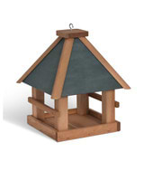 Littleworth Bird Feeder | Olive Green | Pine Wood