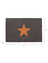 Doormat Star Charcoal - Small