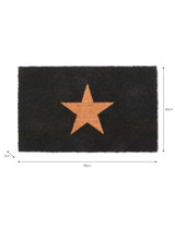 Charcoal Star Doormat - Large