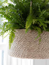 Hanging Plant Pot Tapered 25cm Natural